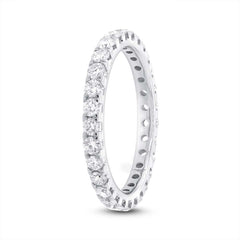 1.00ct 14k White Gold Diamond Eternity Band Size 5.5