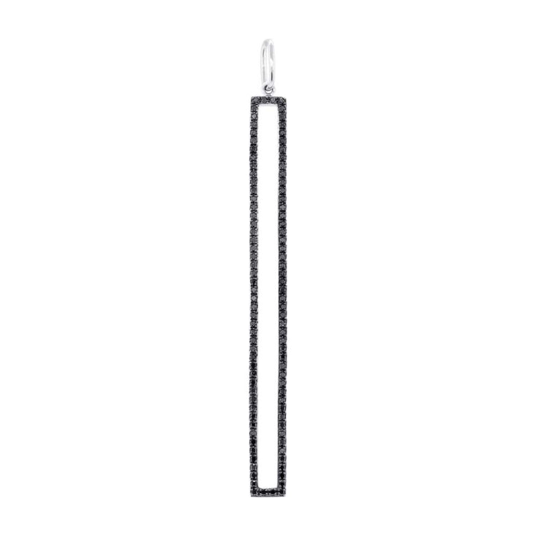 0.24ct 14k White Gold Black Diamond Pendant