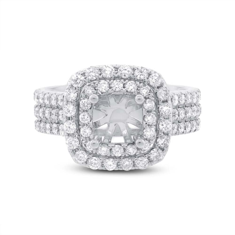 1.00ct 14k White Gold Diamond Semi-mount Ring