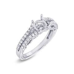 0.90ct 14k White Gold Diamond Semi-mount Ring