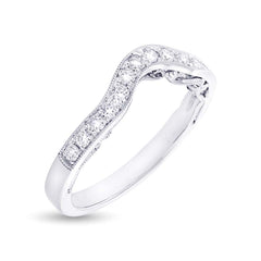 0.34ct 14k White Gold Diamond Shadow Band