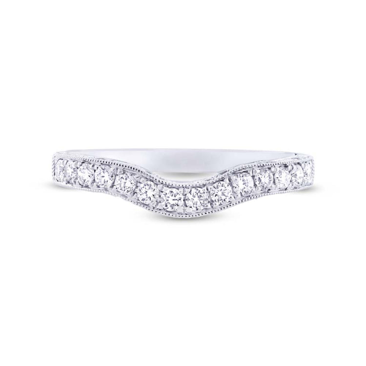 0.34ct 14k White Gold Diamond Shadow Band