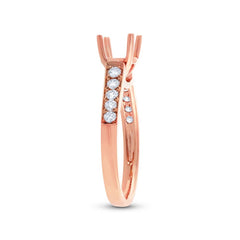 0.35ct 14k Rose Gold Diamond Semi-mount Ring
