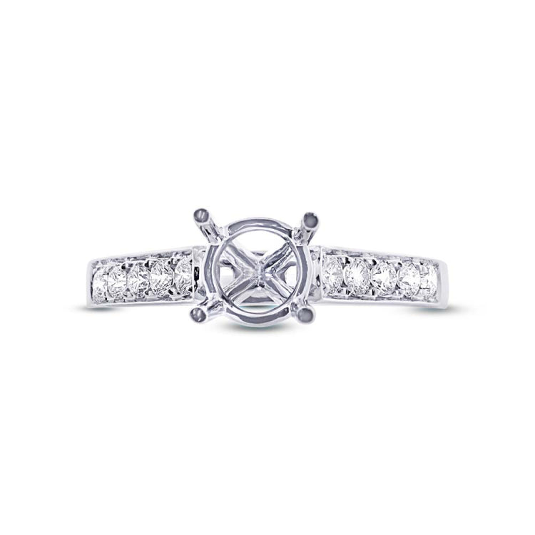 0.35ct 14k White Gold Diamond Semi-mount Ring