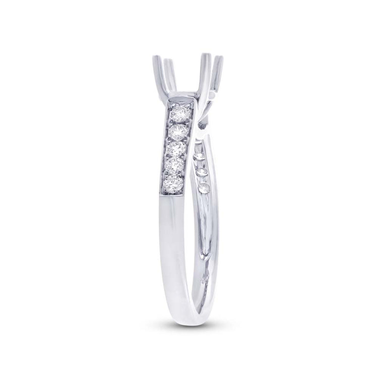 0.35ct 14k White Gold Diamond Semi-mount Ring