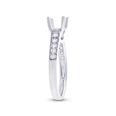 0.35ct 14k White Gold Diamond Semi-mount Ring