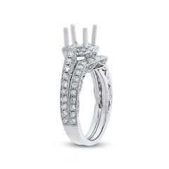 1.13ct 14k White Gold Diamond Semi-mount Ring 2-pc