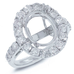 1.72ct 18k White Gold Diamond Semi-mount Ring
