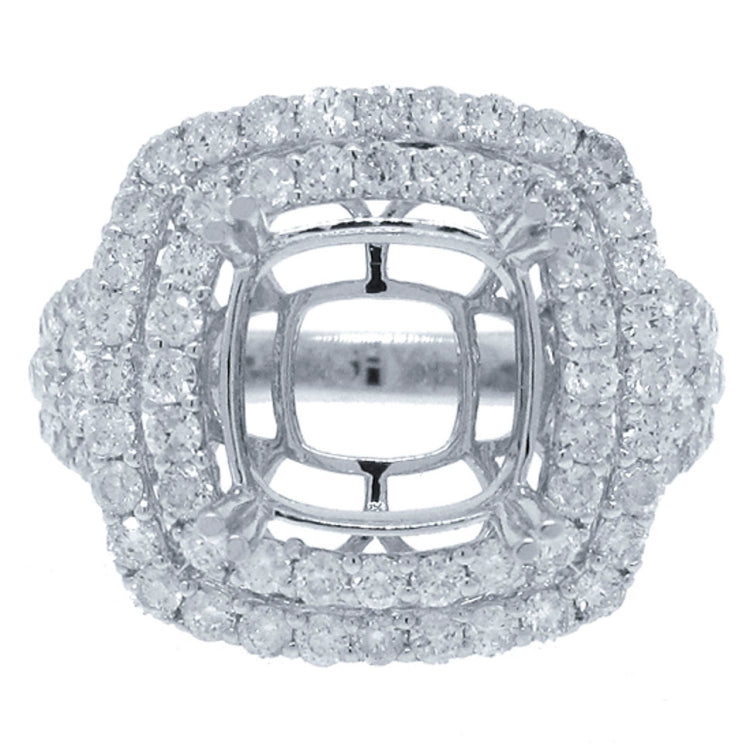 1.56ct 18k White Gold Diamond Semi-mount Ring