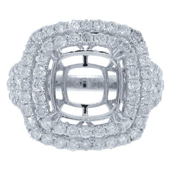 1.56ct 18k White Gold Diamond Semi-mount Ring