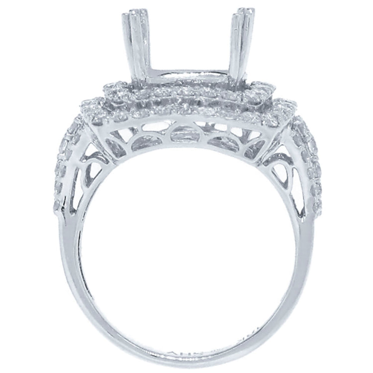 1.56ct 18k White Gold Diamond Semi-mount Ring