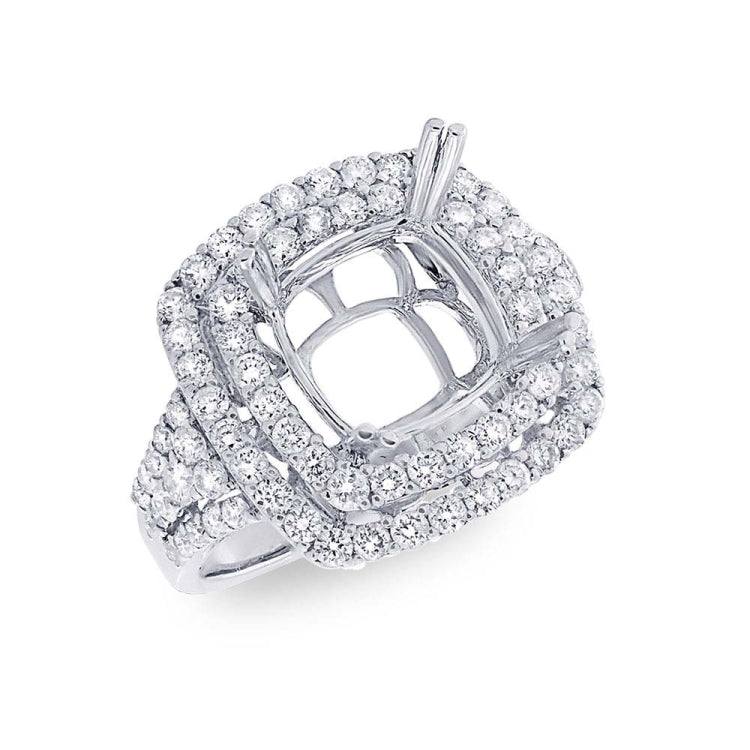 1.56ct 14k White Gold Diamond Semi-mount Ring
