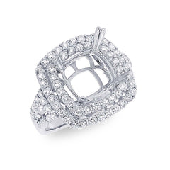 1.56ct 14k White Gold Diamond Semi-mount Ring