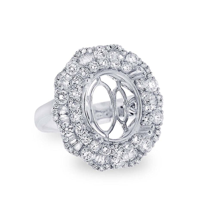 2.02ct 18k White Gold Diamond Semi-mount Ring