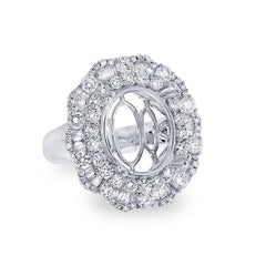 2.02ct 18k White Gold Diamond Semi-mount Ring