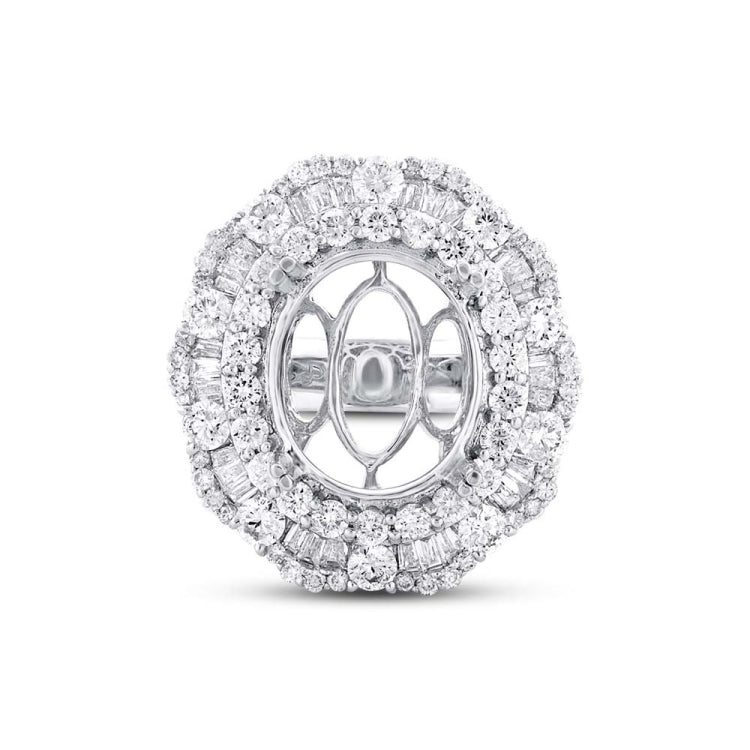 2.02ct 18k White Gold Diamond Semi-mount Ring