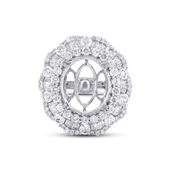 2.02ct 18k White Gold Diamond Semi-mount Ring