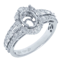 1.04ct 18k White Gold Diamond Semi-mount Ring