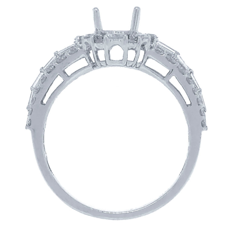 1.04ct 18k White Gold Diamond Semi-mount Ring