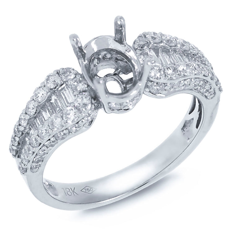 1.20ct 18k White Gold Diamond Semi-mount Ring