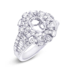 1.41ct 18k White Gold Diamond Semi-mount Ring