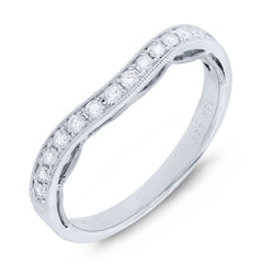 0.26ct 14k White Gold Diamond Lady's Band Size 5.25