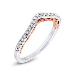 0.20ct 14k Two-tone Rose Gold Diamond Shadow Band
