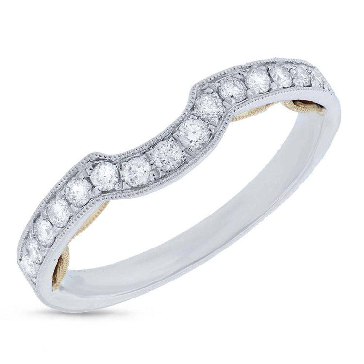 0.32ct 14k Two-tone Gold Diamond Shadow Band