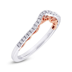 0.20ct 14k Two-tone Rose Gold Diamond Shadow Band