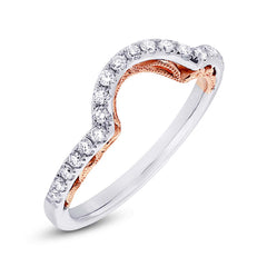 0.30ct 14k Two-tone Rose Gold Diamond Shadow Band