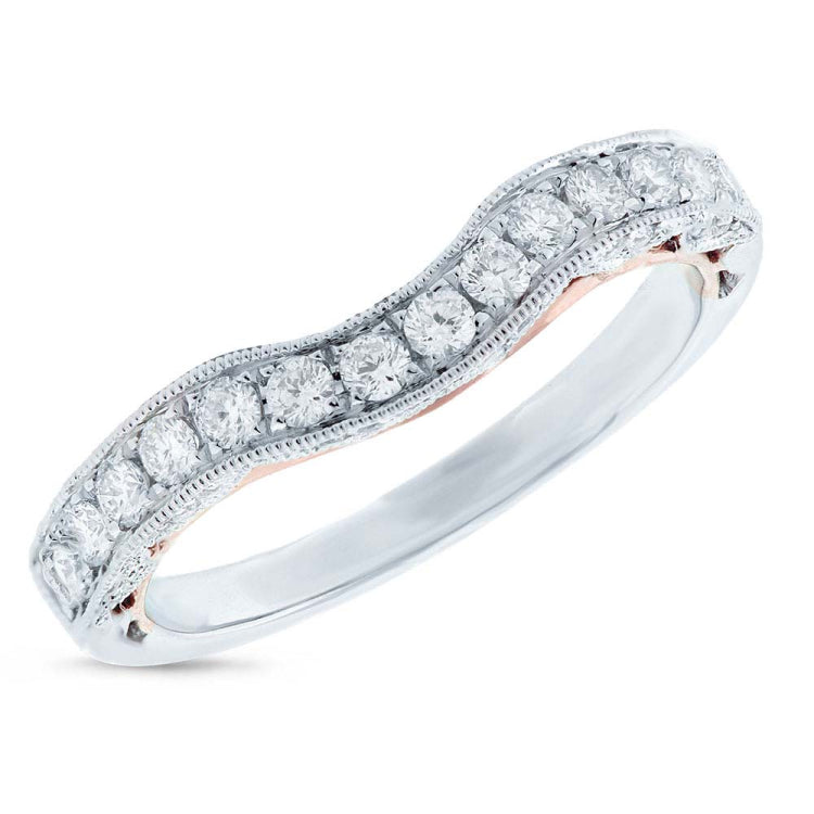 0.47ct 14k Two-tone Rose Gold Diamond Shadow Band