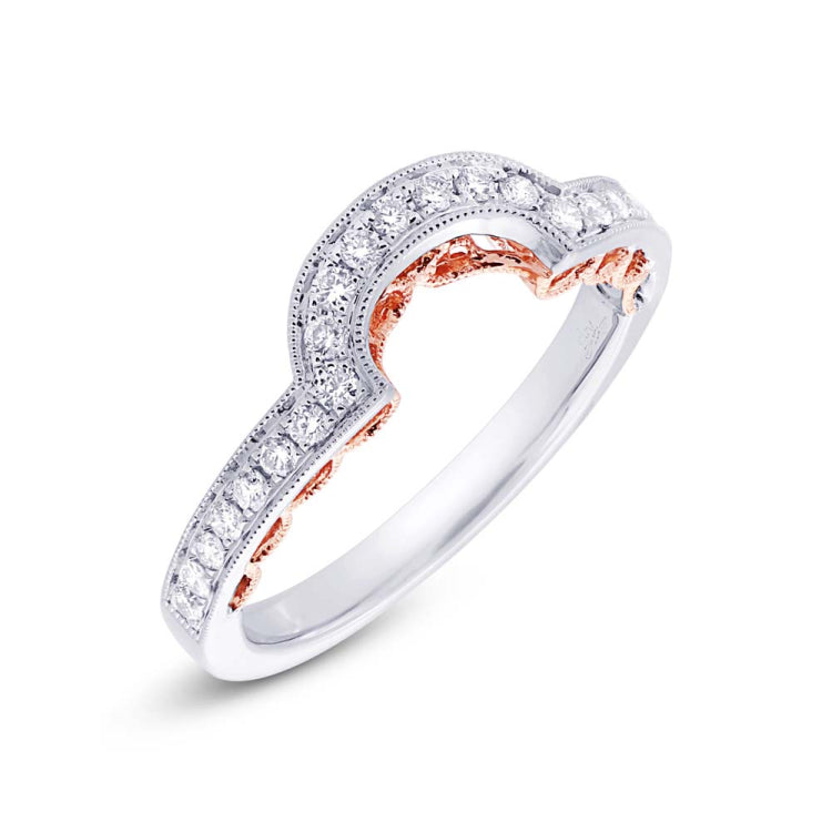 0.29ct 14k Two-tone Rose Gold Diamond Shadow Band