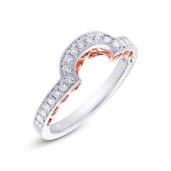 0.29ct 14k Two-tone Rose Gold Diamond Shadow Band