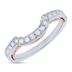 0.23ct 14k Two-tone Rose Gold Diamond Shadow Band