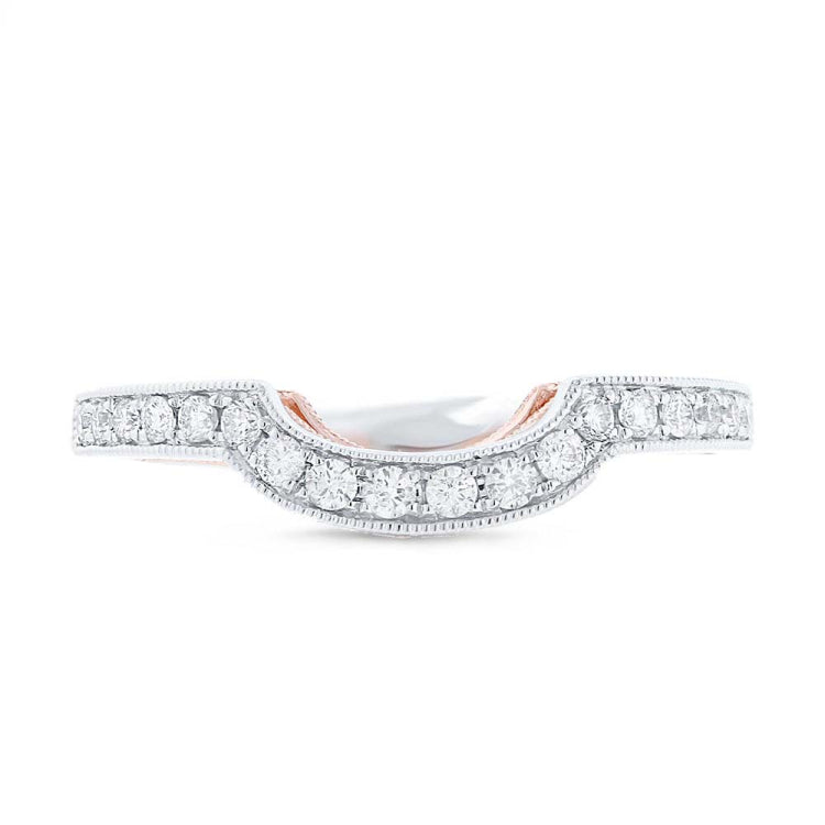 0.23ct 14k Two-tone Rose Gold Diamond Shadow Band