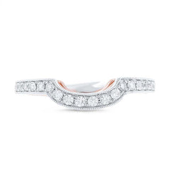 0.23ct 14k Two-tone Rose Gold Diamond Shadow Band