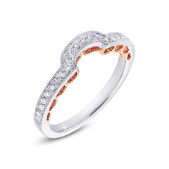 0.21ct 14k Two-tone Rose Gold Diamond Shadow Band