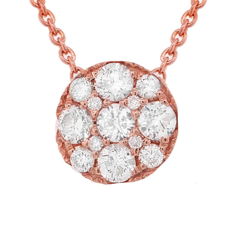 0.30ct 14k Rose Gold Diamond Necklace