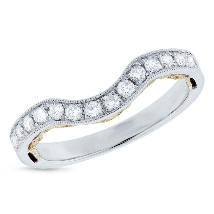 0.34ct 14k Two-tone Gold Diamond Shadow Band