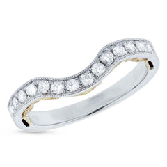 0.34ct 14k Two-tone Gold Diamond Shadow Band