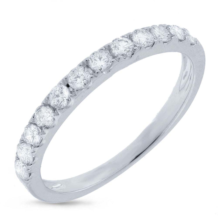0.42ct 18k White Gold Diamond Lady's Band Size 5