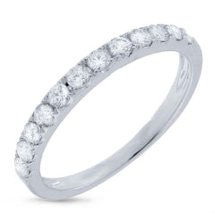 0.42ct 18k White Gold Diamond Lady's Band Size 5.5