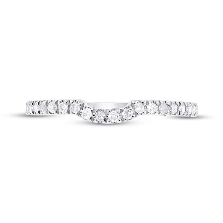 0.19ct 14k White Gold Diamond Shadow Band