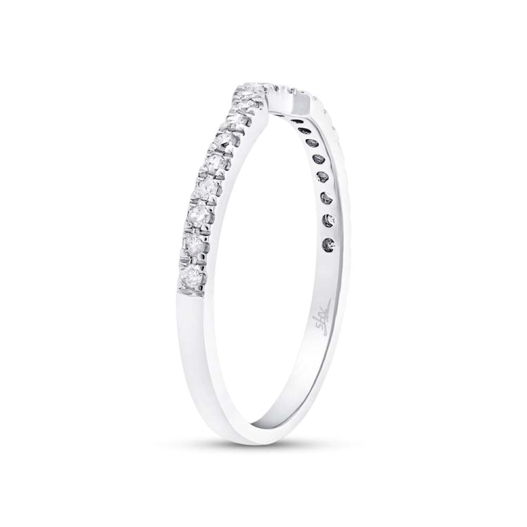 0.19ct 14k White Gold Diamond Shadow Band