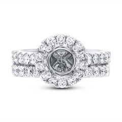 1.29ct 14k White Gold Diamond Semi-mount Ring 2-pc