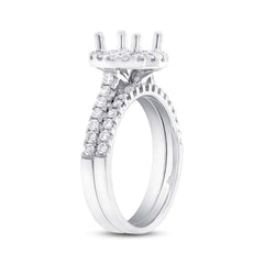 0.68ct 14k White Gold Diamond Semi-mount Ring 2-pc
