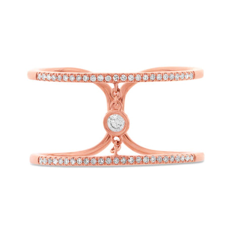 0.24ct 14k Rose Gold Diamond Lady's Ring Size 11.25