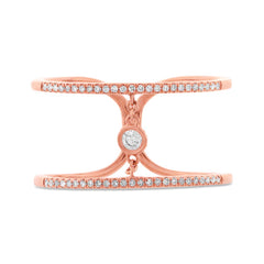 0.24ct 14k Rose Gold Diamond Lady's Ring Size 11.25