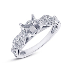 0.33ct 14k White Gold Diamond Semi-mount Ring