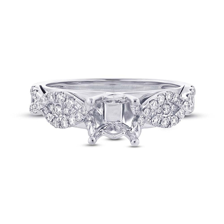 0.33ct 14k White Gold Diamond Semi-mount Ring